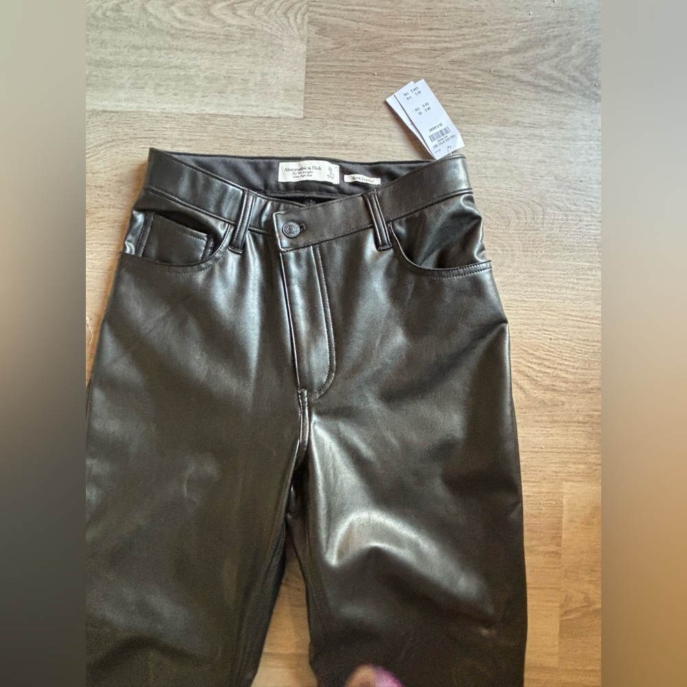 Black leather Abercrombie pants 26XS